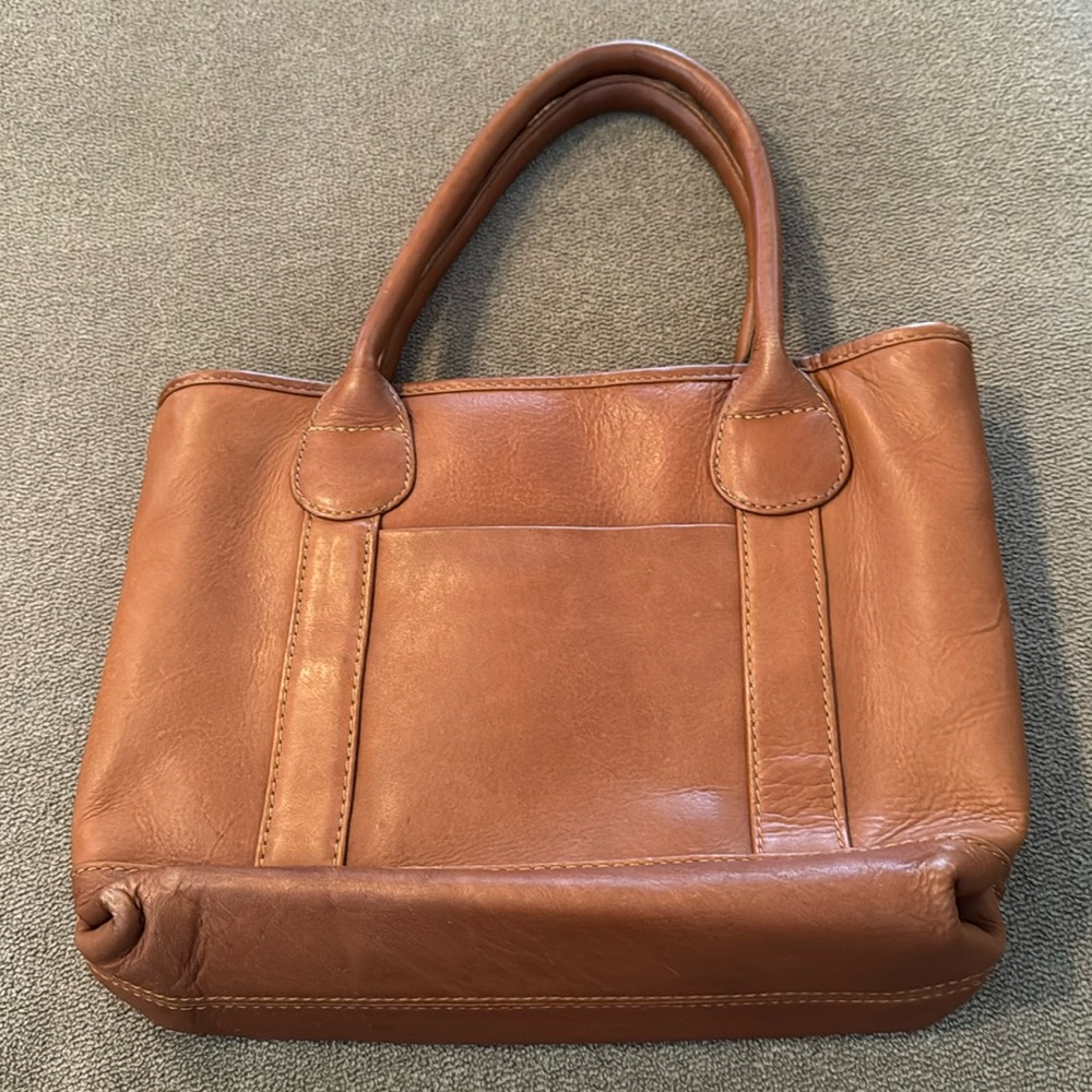 Clava American Brown Leather Shoulder Bag Purse (TD)